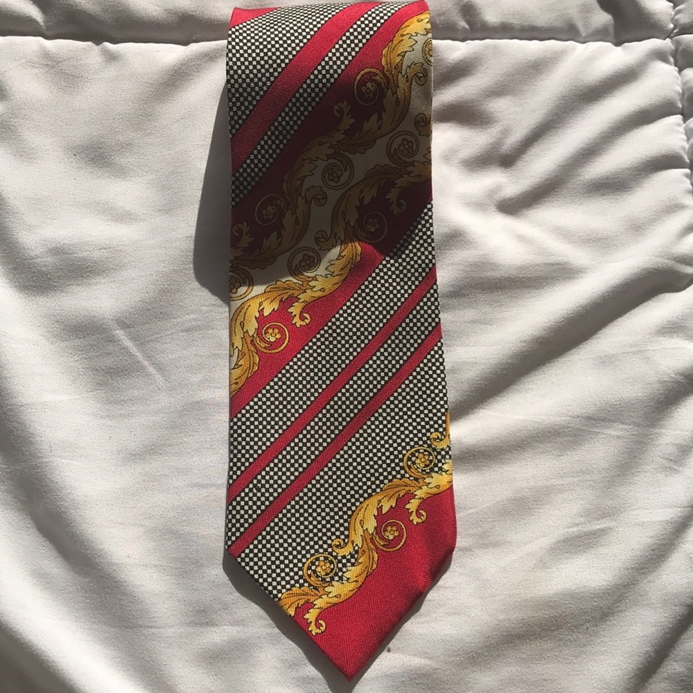 Versace Istante” silk necktie